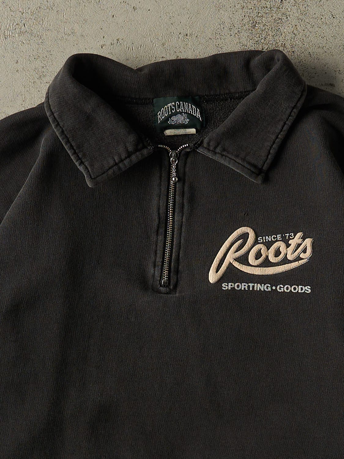 Vintage 90s Black Roots Quarter Zip Sweater (L/XL)