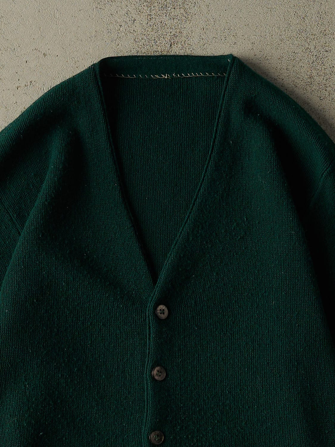 Vintage 70s Green Knit Cardigan (XS/S)