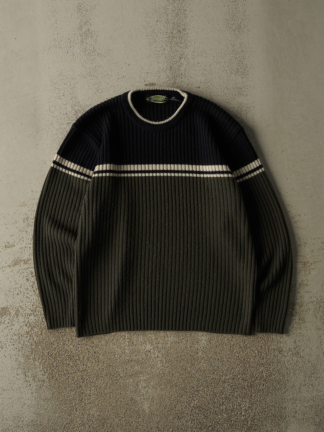 Vintage 90s Green & Black Thermal Knit (M/L)