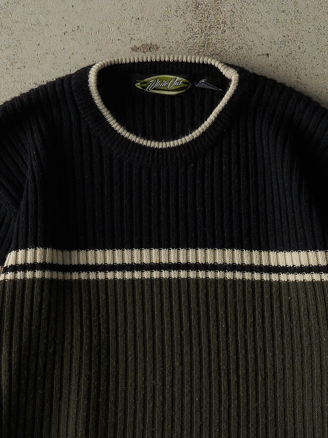 Vintage 90s Green & Black Thermal Knit (M/L)