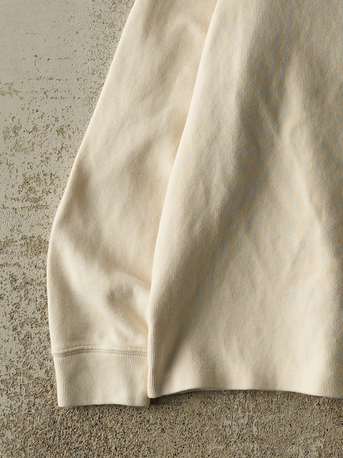 Vintage Y2K Beige Polo Quarter Zip Knit (S/M)
