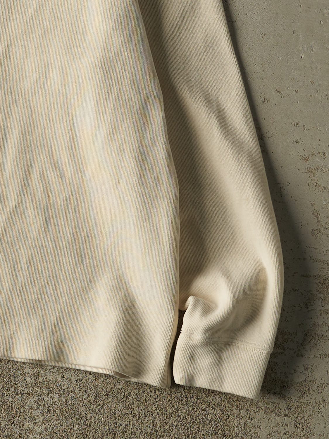 Vintage Y2K Beige Polo Quarter Zip Knit (S/M)
