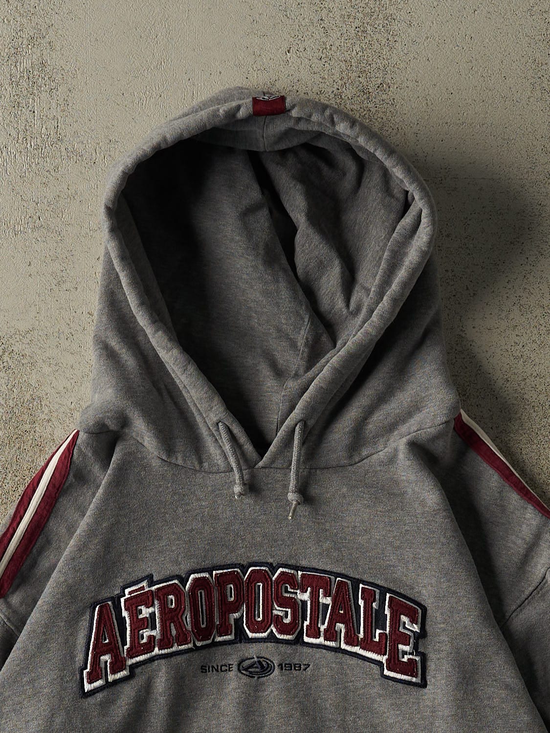 Vintage Y2K Grey Aeropostale Embroidered Hoodie (L)