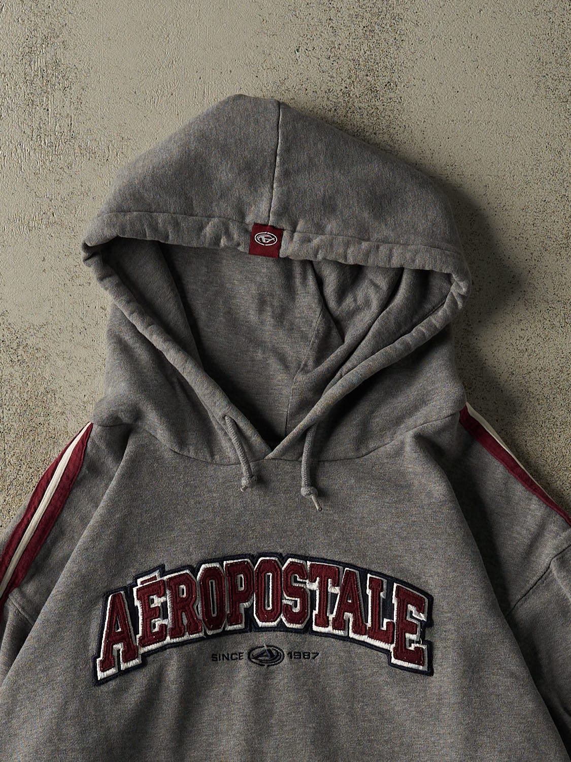 Vintage Y2K Grey Aeropostale Embroidered Hoodie (L)