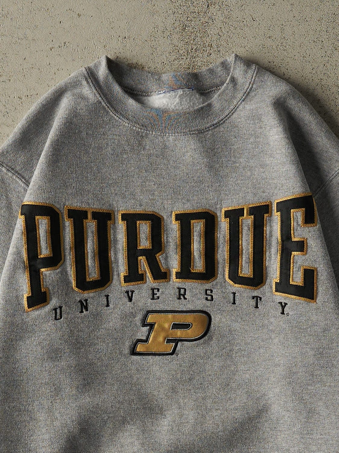 Vintage Y2K Grey Champion Purdue Crewneck (S)