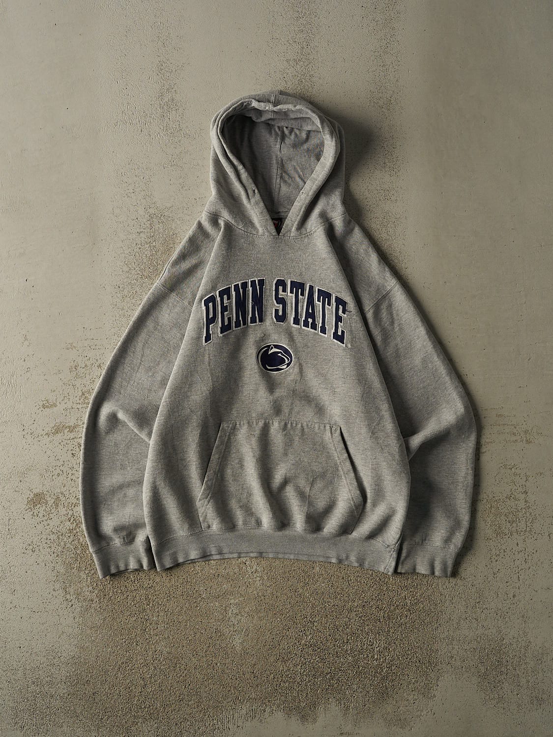 Vintage Y2K Grey Penn State University Hoodie (L/XL)