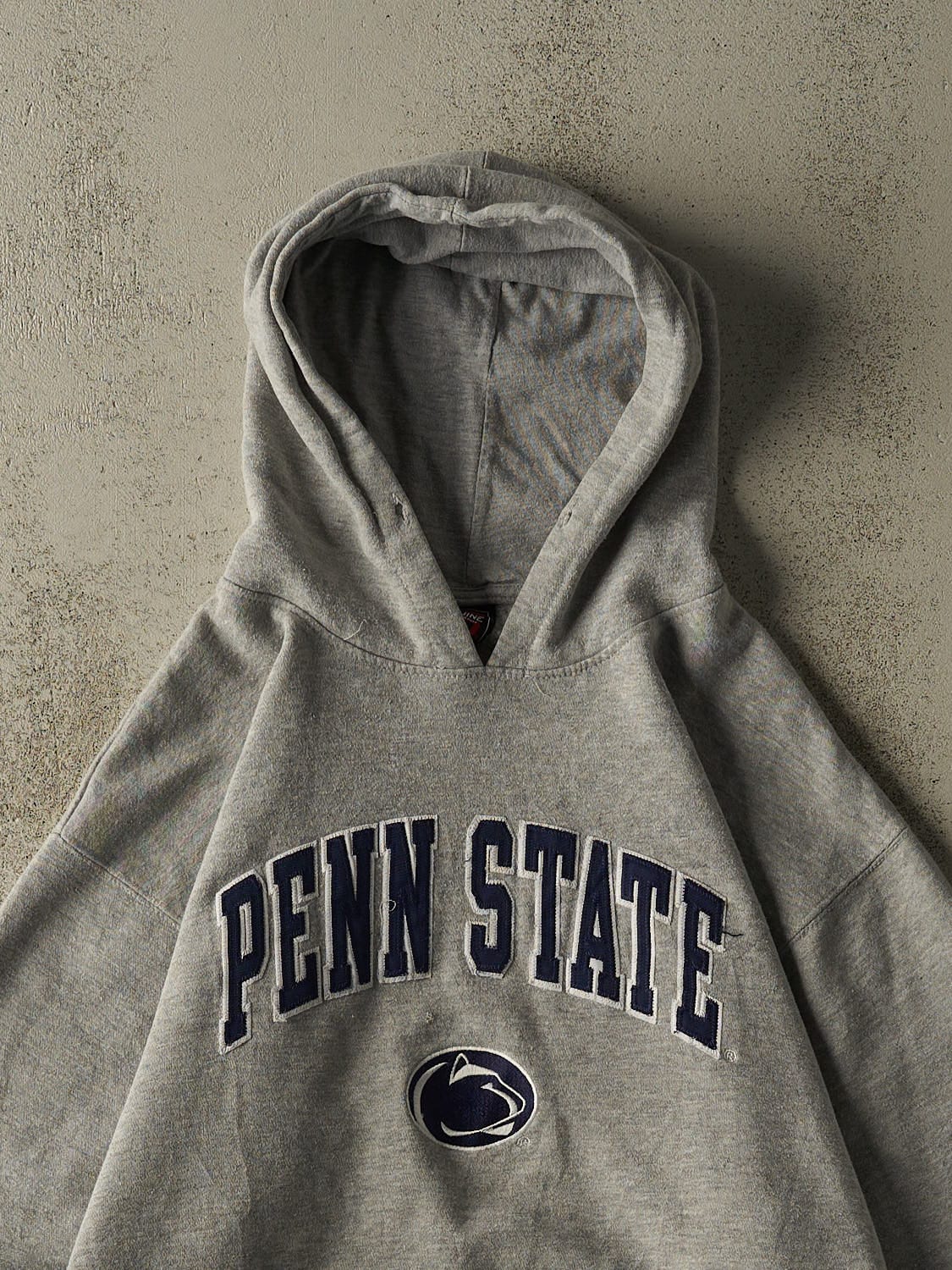 Vintage Y2K Grey Penn State University Hoodie (L/XL)
