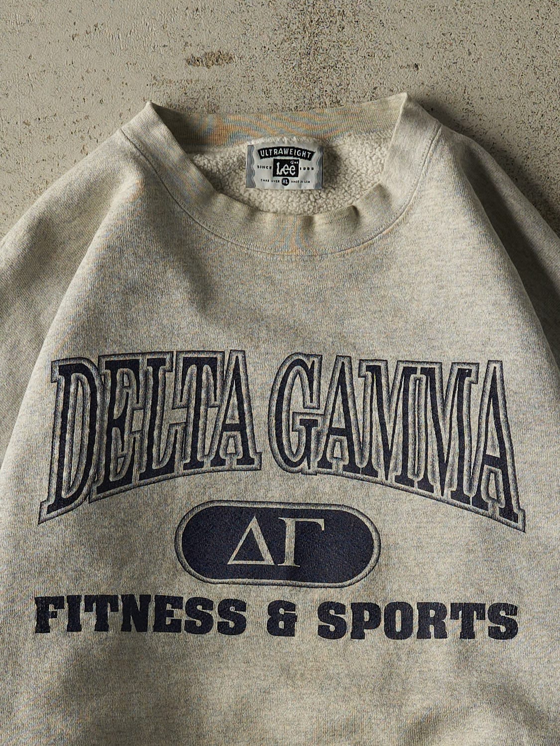 Vintage 90s Heather Grey Delta Gamma Crewneck (L/XL)