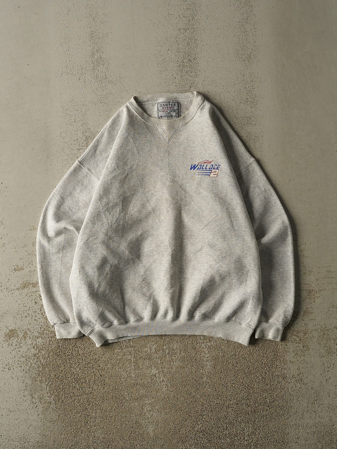 Vintage 90s Heather Grey Rusty Wallace Racing Crewneck (L/XL)