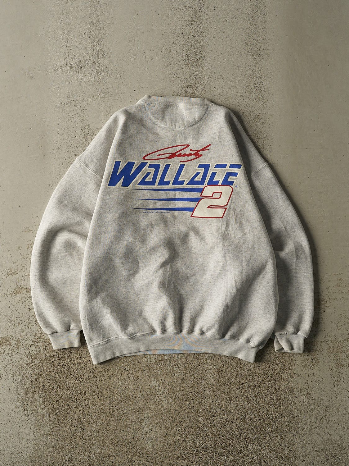 Vintage 90s Heather Grey Rusty Wallace Racing Crewneck (L/XL)