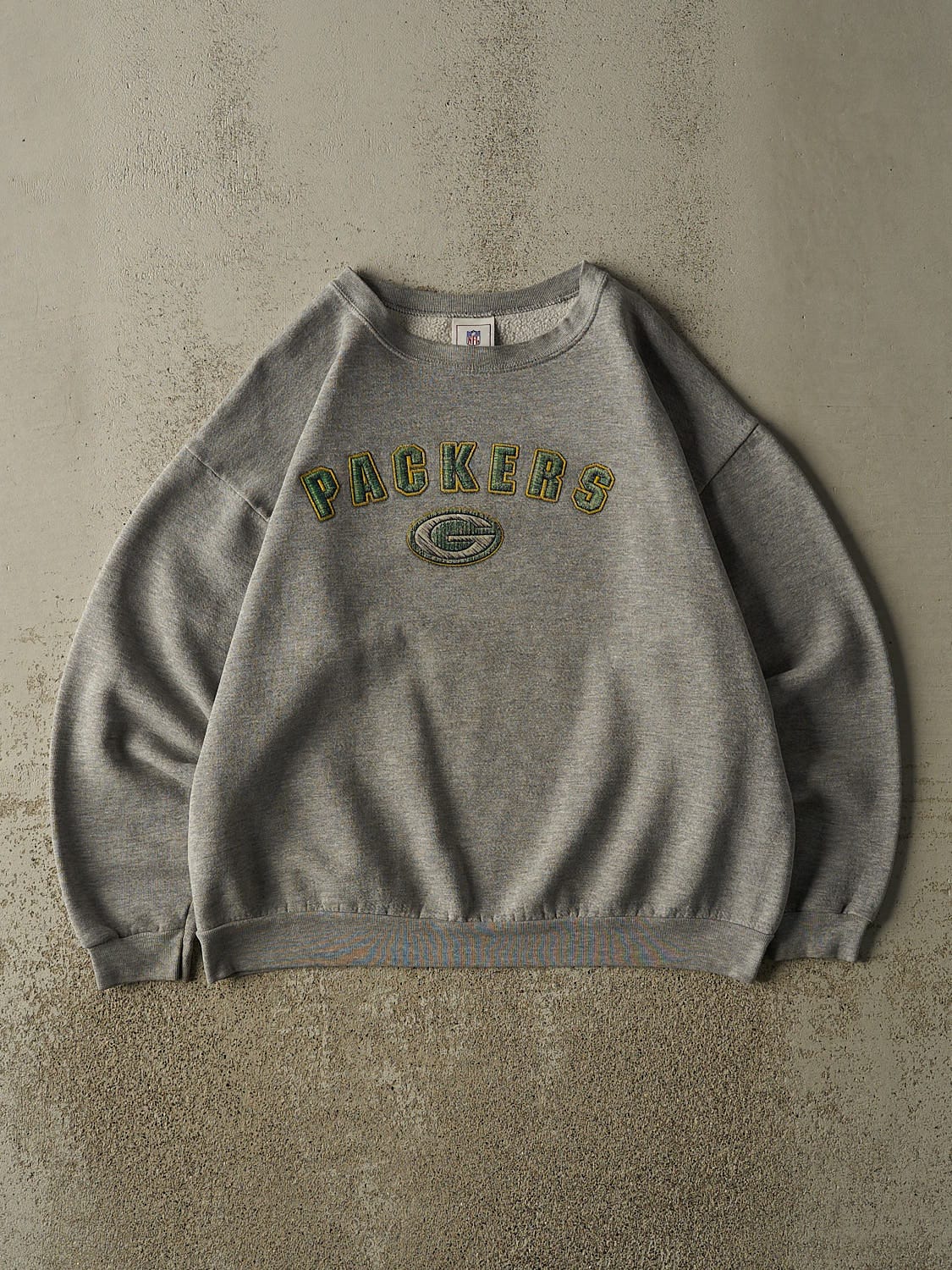 Vintage 90s Grey Green Bay Packers Crewneck (L)