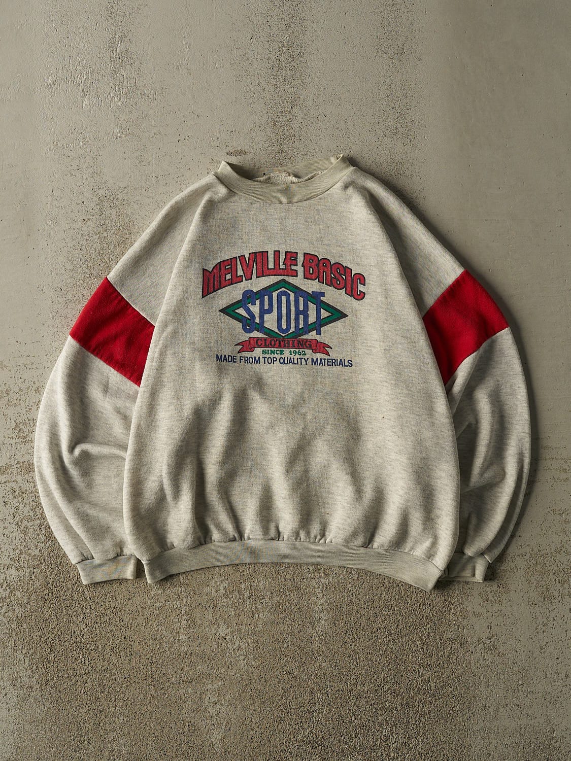 Vintage 80s Heather Grey Melville Basic Sport Crewneck (L)