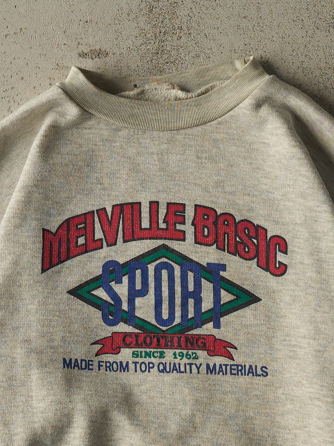 Vintage 80s Heather Grey Melville Basic Sport Crewneck (L)