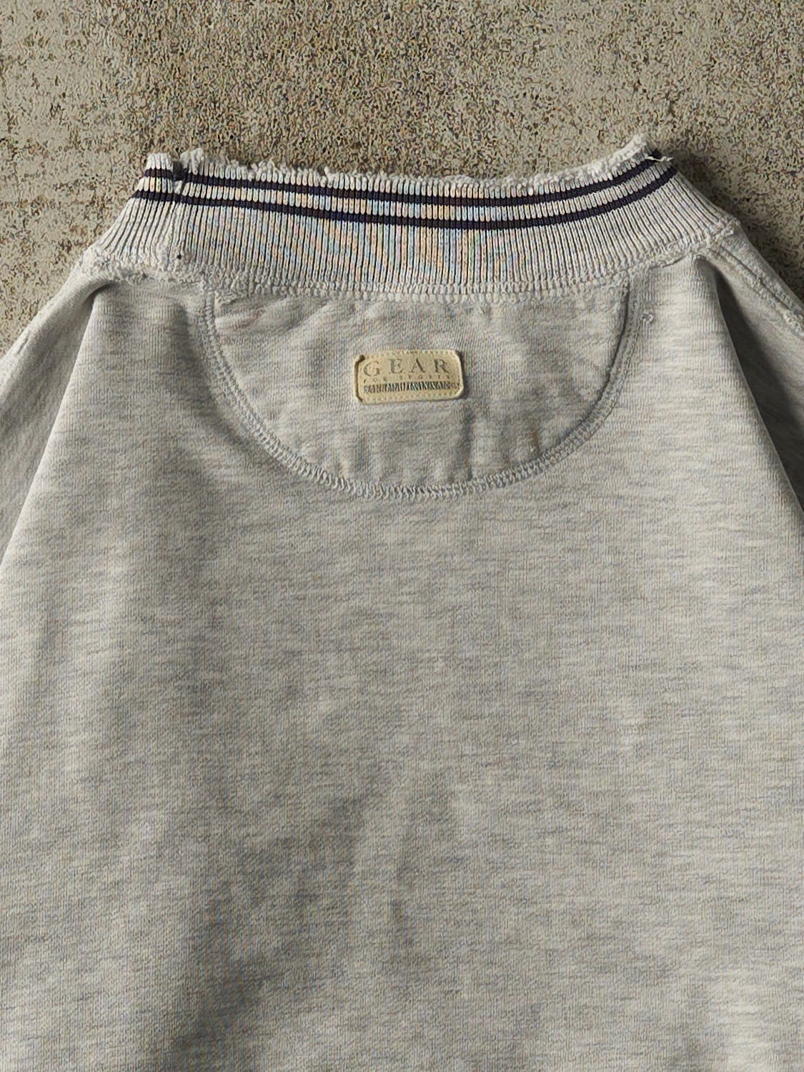 Vintage 90s Heather Grey Marquette University Ribbed Crewneck (M)