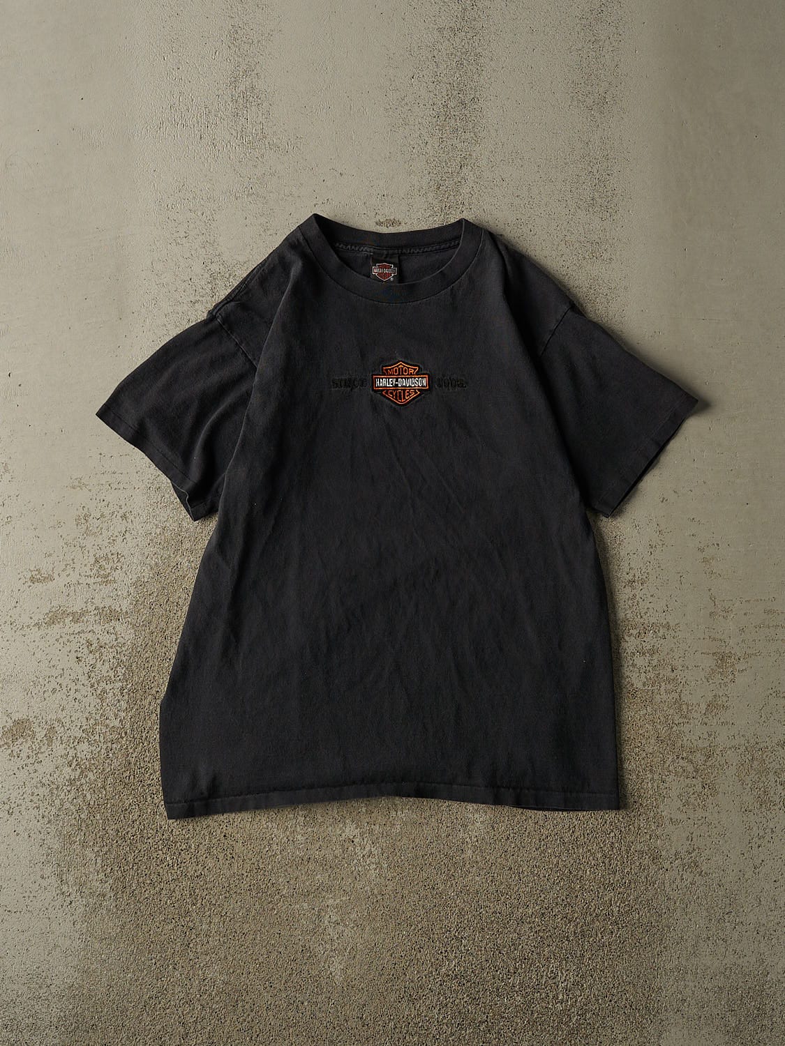 Vintage 90s Black Harley Davidson Napoleon OH Tee (L)