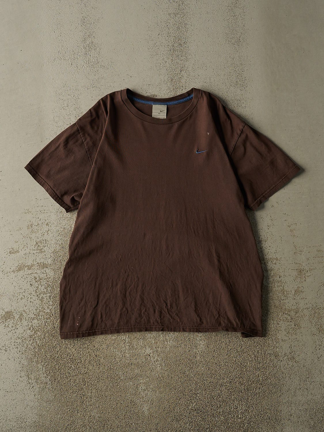 Vintage Y2K Brown Nike Embroidered Tee (L/XL)