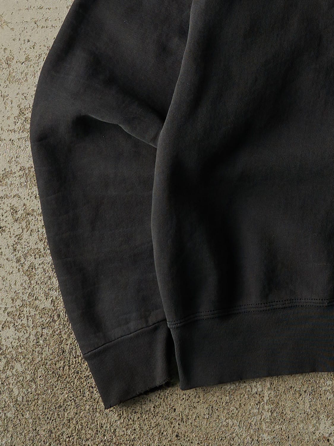 Vintage 95' Faded Black Nebraska University Embroidered Crewneck (L)