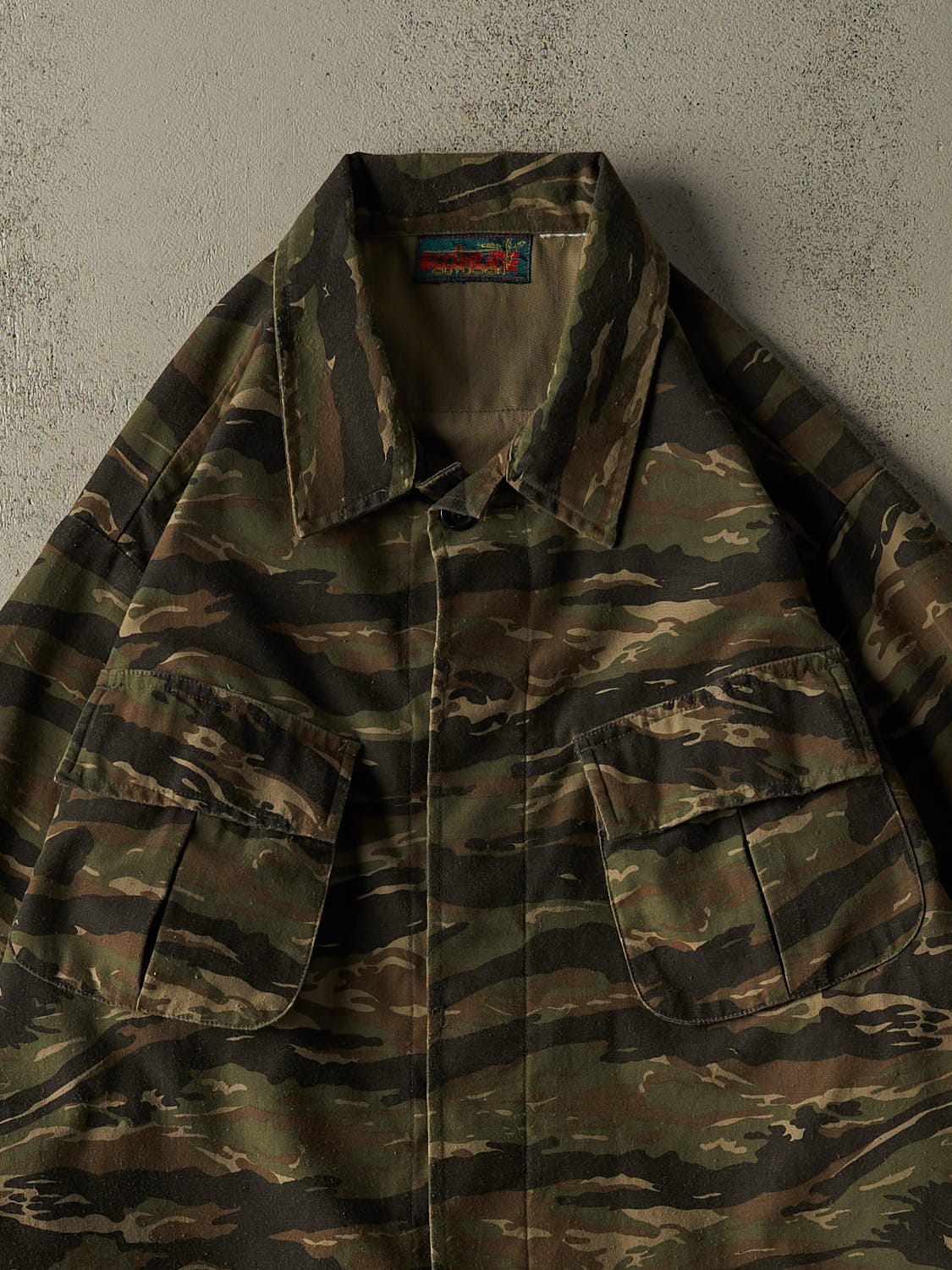Vintage 90s Camo Tiger Camo Button Up Long Sleeve (XXL/XXXL)