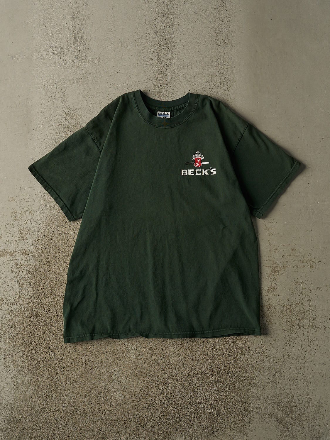 Vintage Y2K Green Beck's Beer Tee (L/XL)
