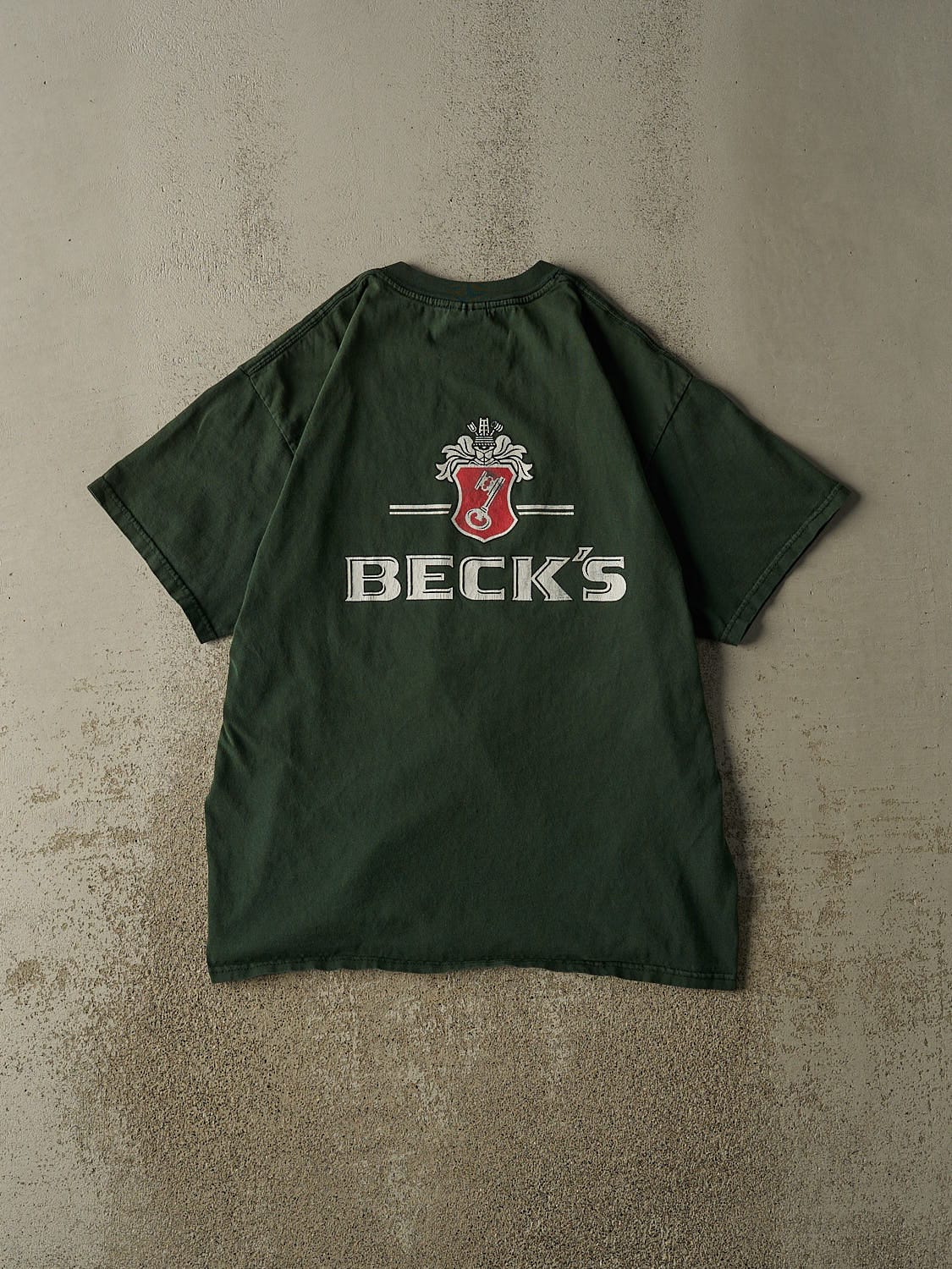 Vintage Y2K Green Beck's Beer Tee (L/XL)