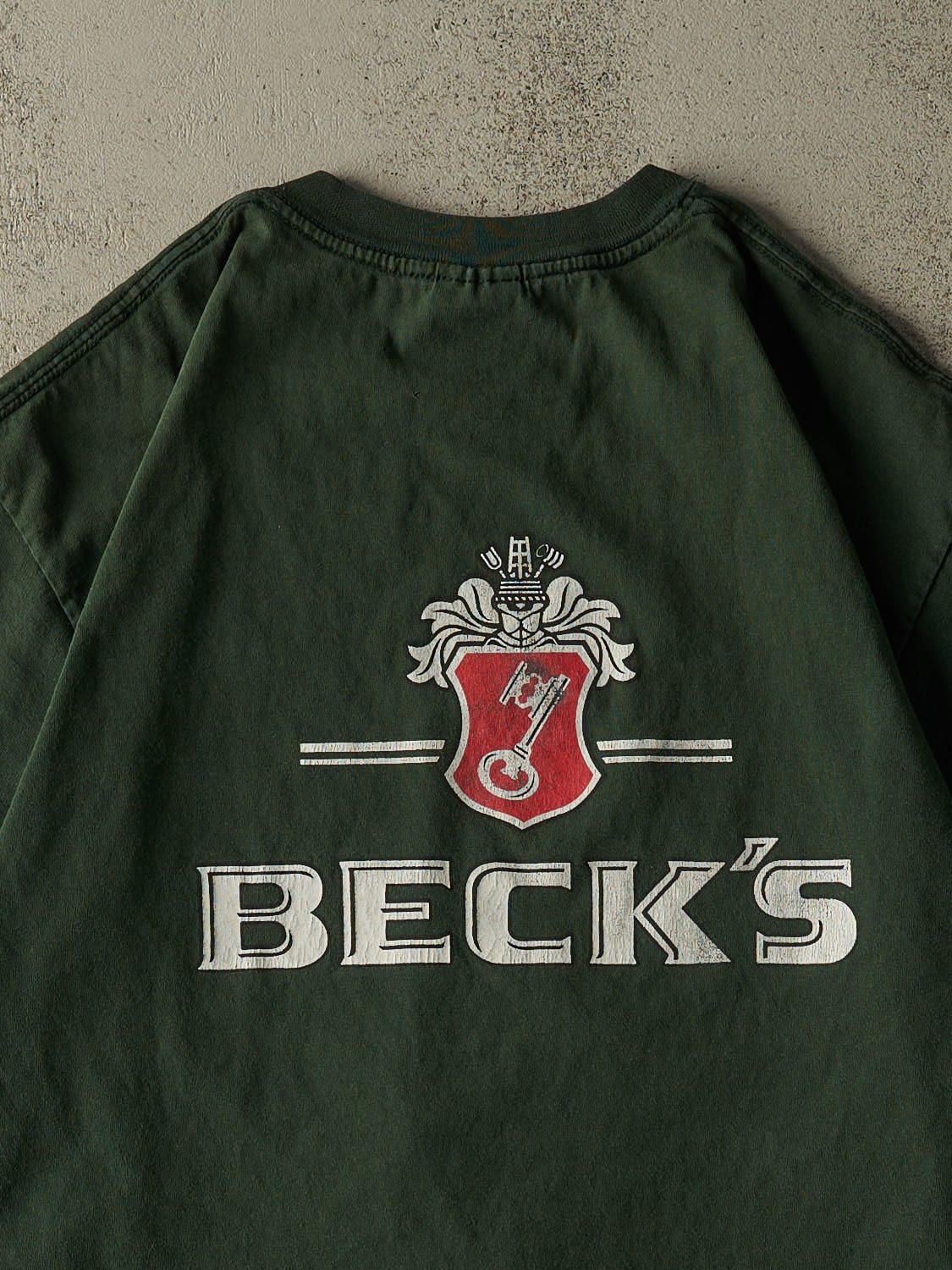 Vintage Y2K Green Beck's Beer Tee (L/XL)