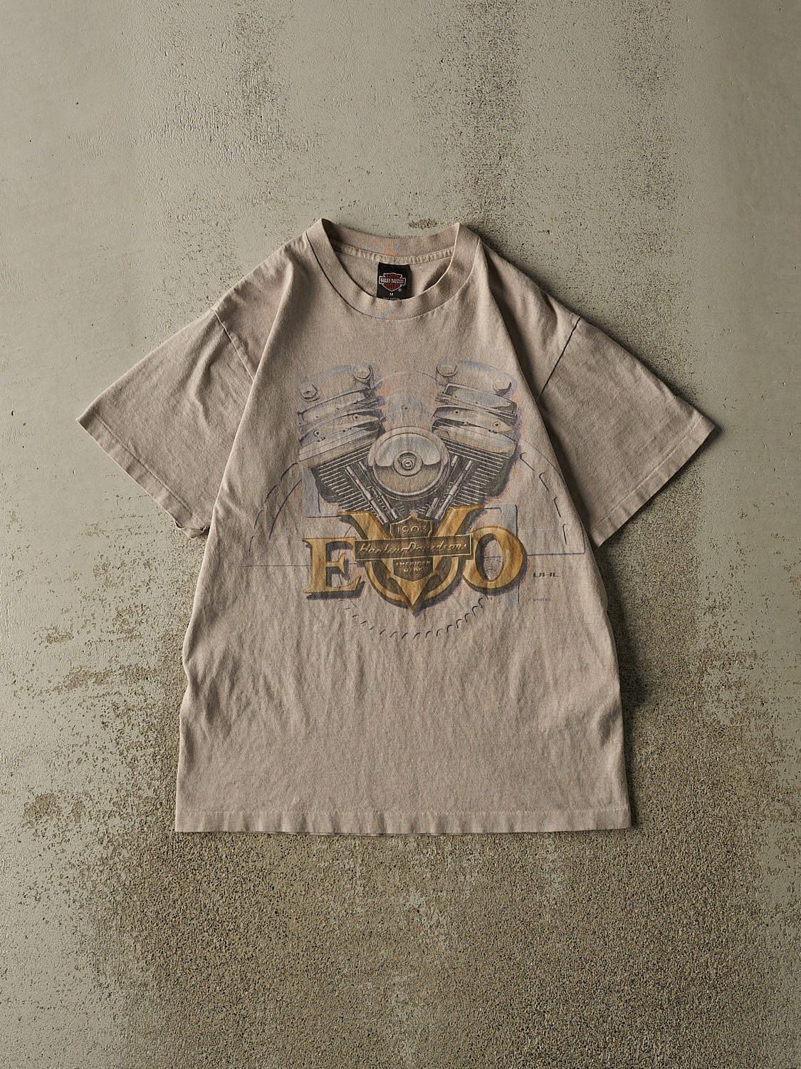 Vintage 95' Beige Harley Davidson Buford GA Tee (S/M)