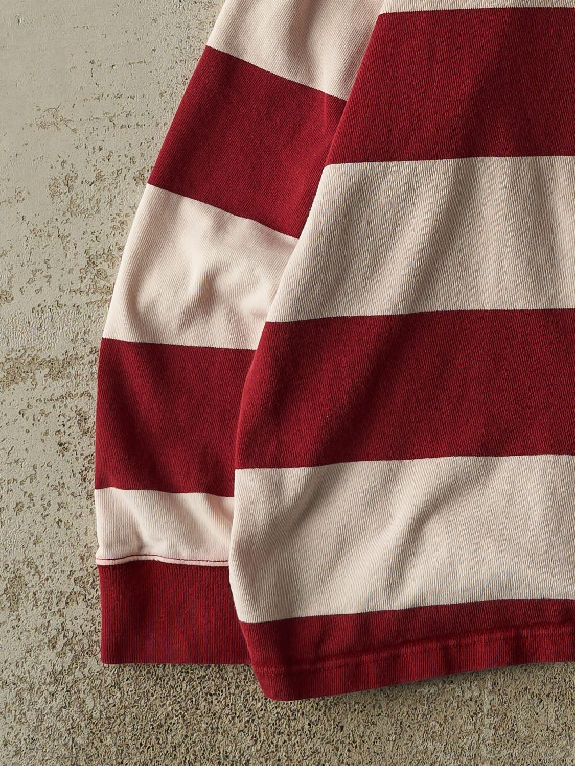 Vintage Y2K Red & White Eddie Bauer Striped Rugby Long Sleeve (XL)