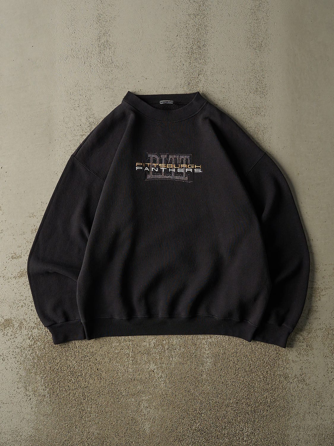 Vintage 90s Black Pittsburgh University Panthers Crewneck (M/L)