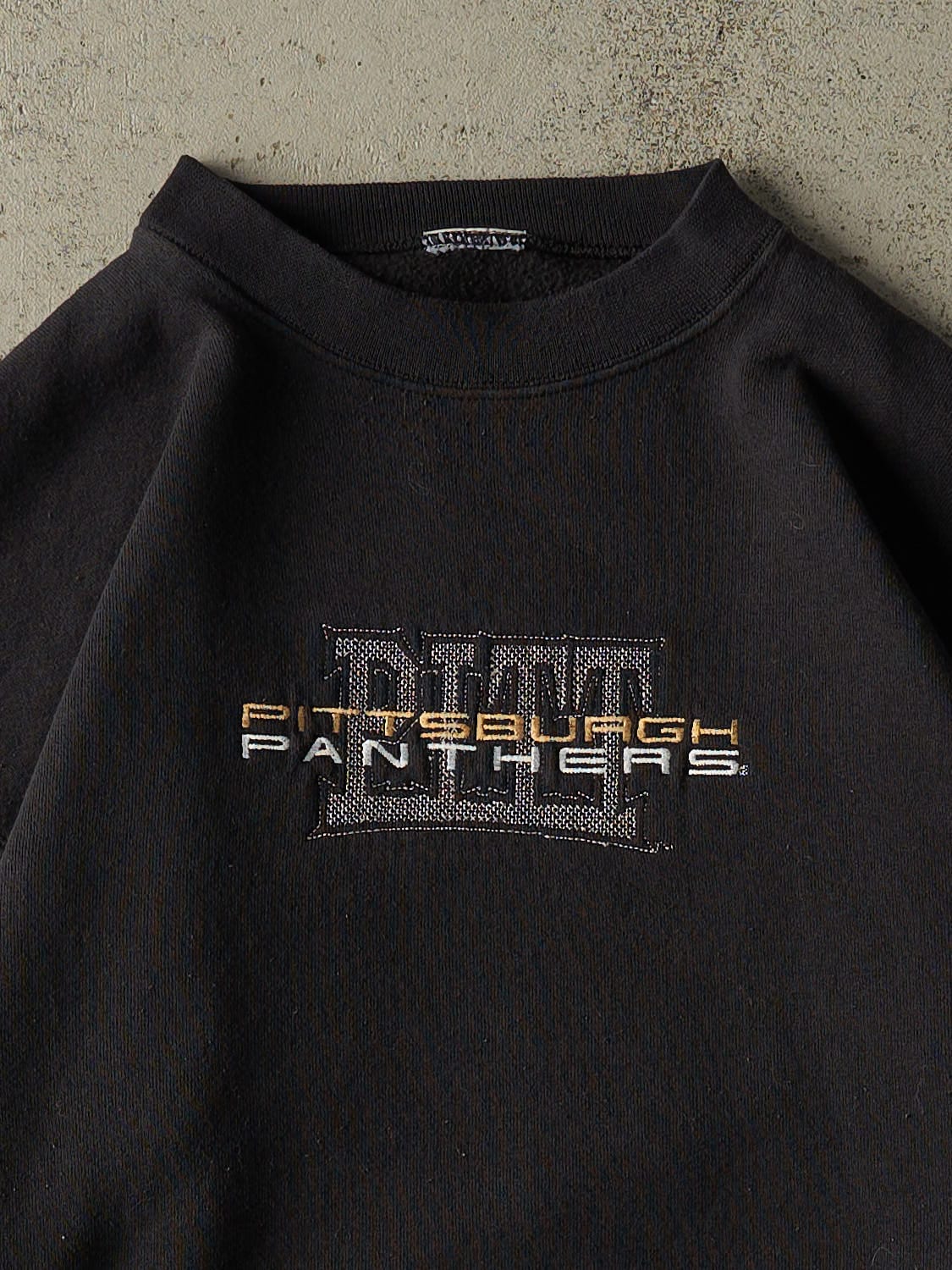 Vintage 90s Black Pittsburgh University Panthers Crewneck (M/L)
