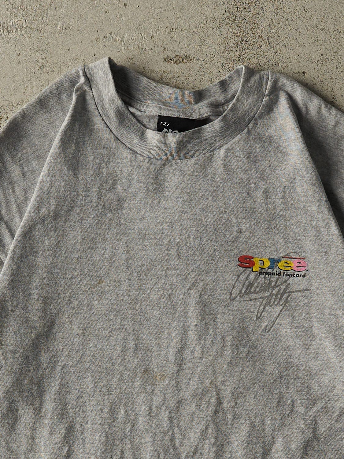 Vintage 90s Grey No Fear Nascar Racing Tee (L/XL)