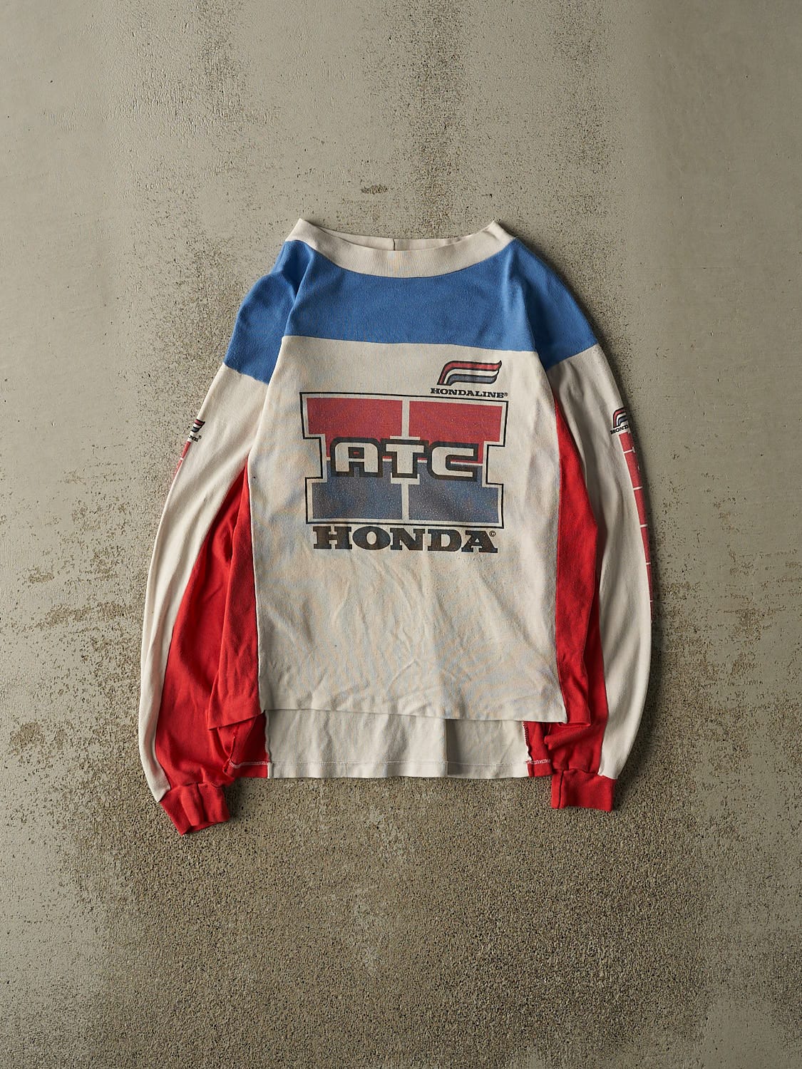 Vintage 80s White Honda Racing Long Sleeve (S/M)