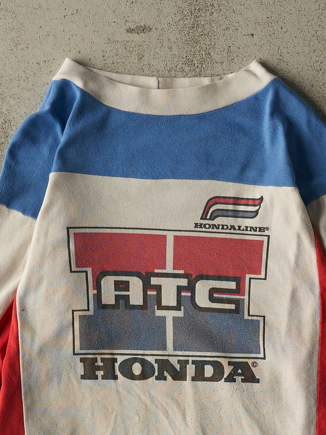 Vintage 80s White Honda Racing Long Sleeve (S/M)