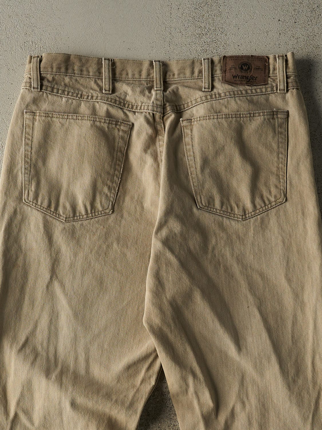 Vintage 90s Beige Wrangler Denim Pants (34x31)