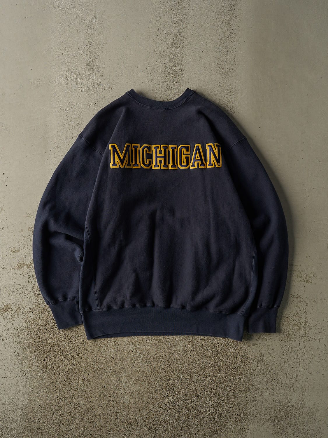 Vintage 90s Navy Blue University of Michigan Crewneck (XXL)