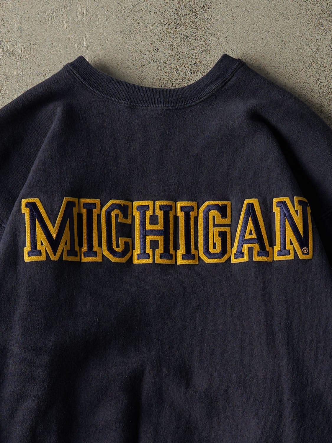 Vintage 90s Navy Blue University of Michigan Crewneck (XXL)