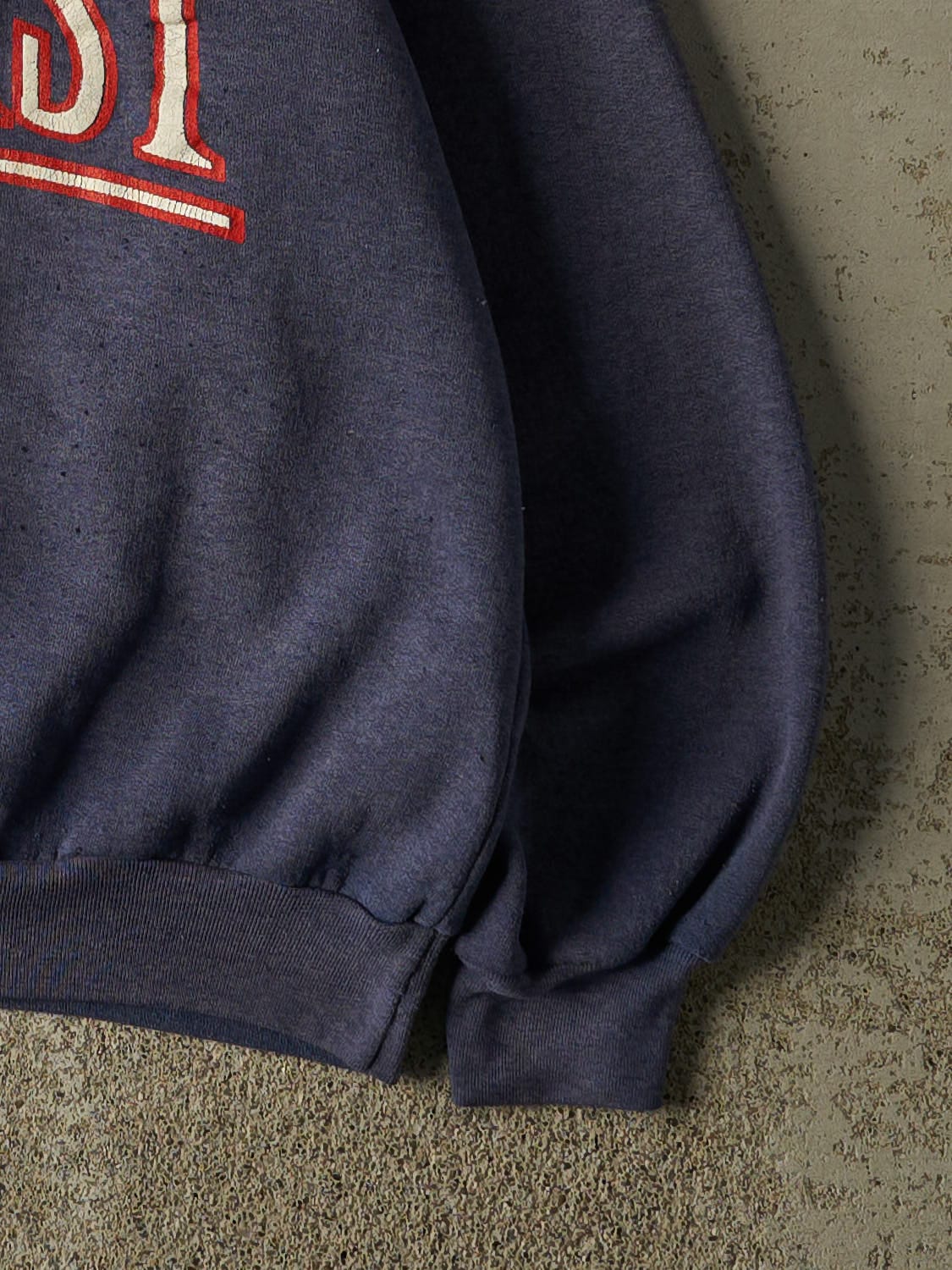 Vintage 80s RARE Sun Faded Navy Long Last Harley Crewneck (XS)