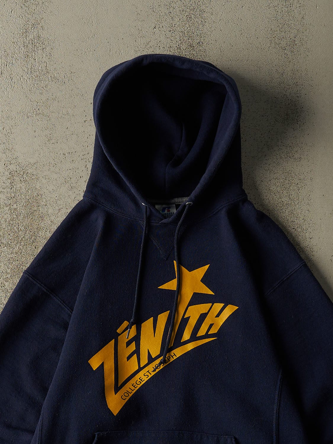 Vintage Y2K Navy Blue Russell Athletic St Joseph College Hoodie (S/M)