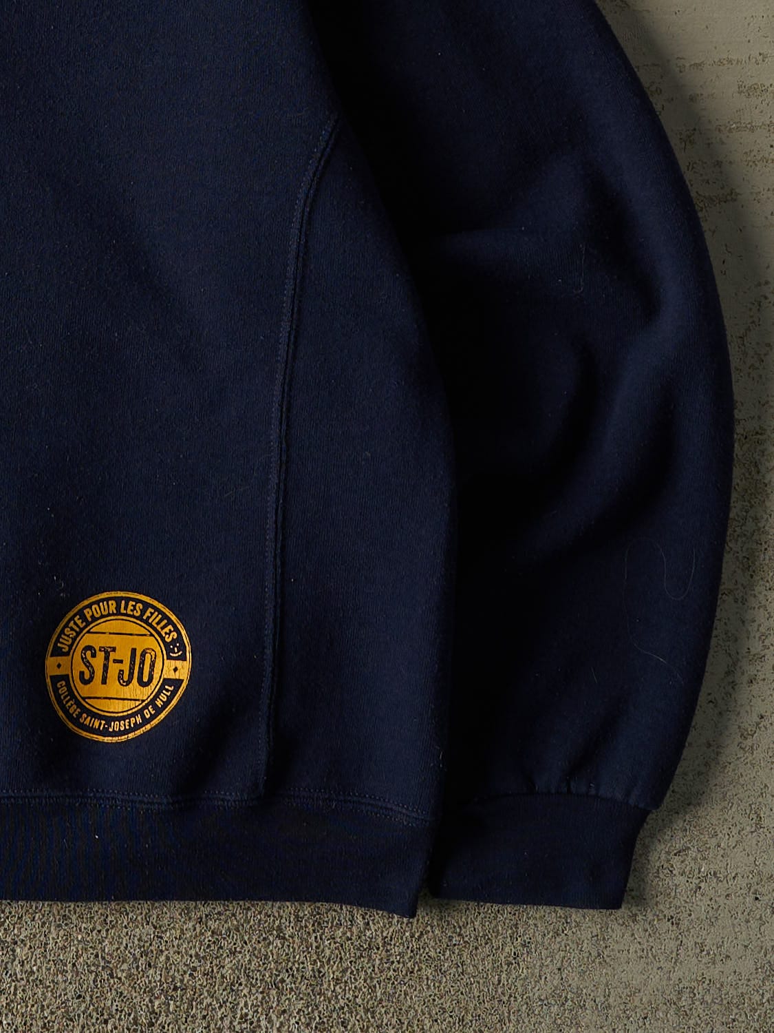Vintage Y2K Navy Blue Russell Athletic St Joseph College Hoodie (S/M)
