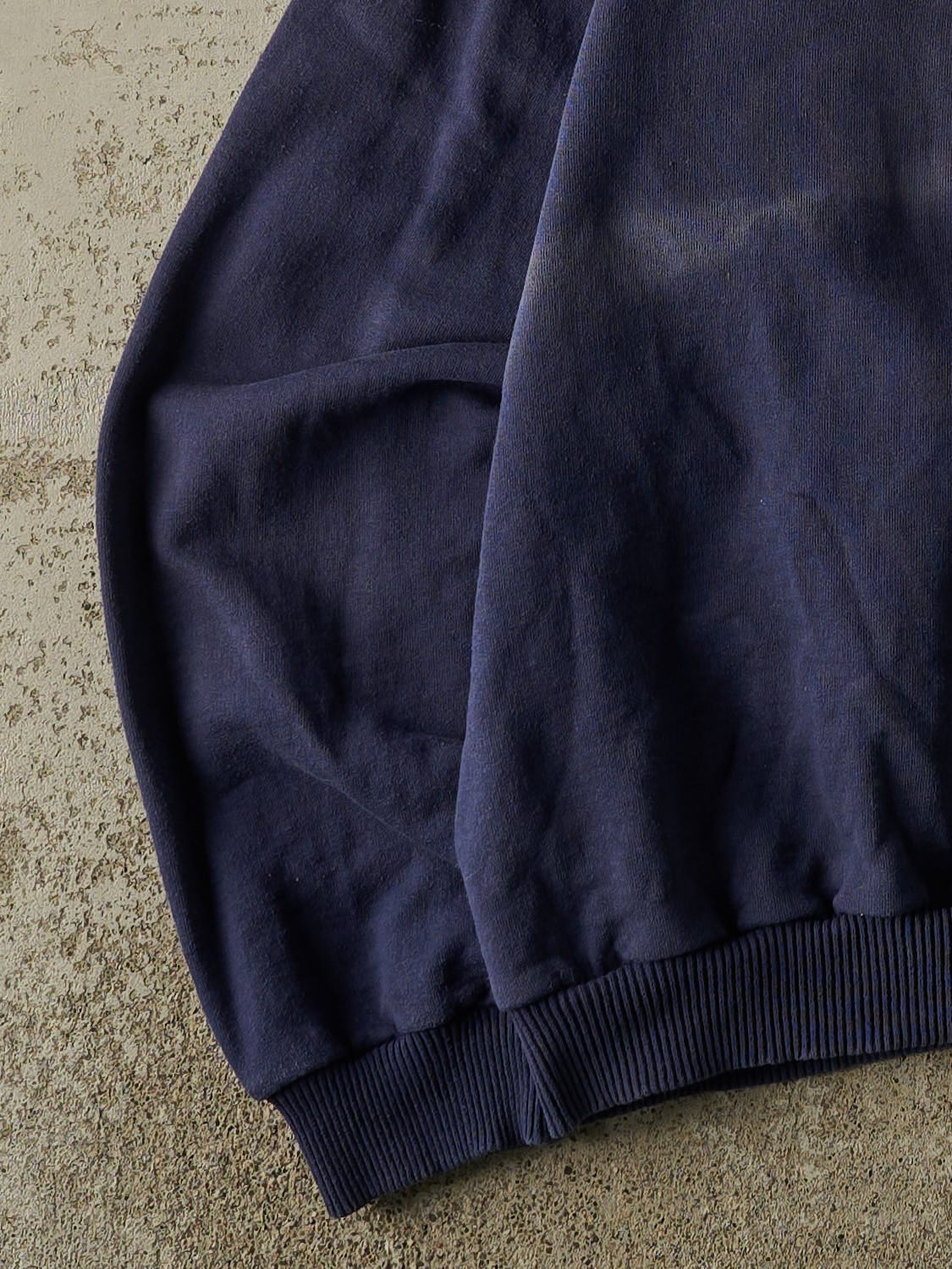 Vintage 90s Sun Faded Navy Northern Elements Golf Quarter Button Sweater (M/L)