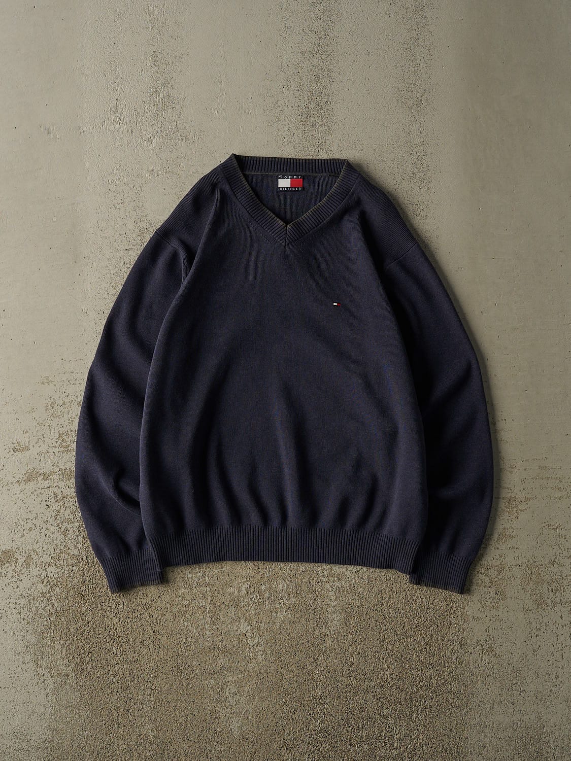 Vintage 90s Navy Blue Tommy Hilfiger Knit (S/M)