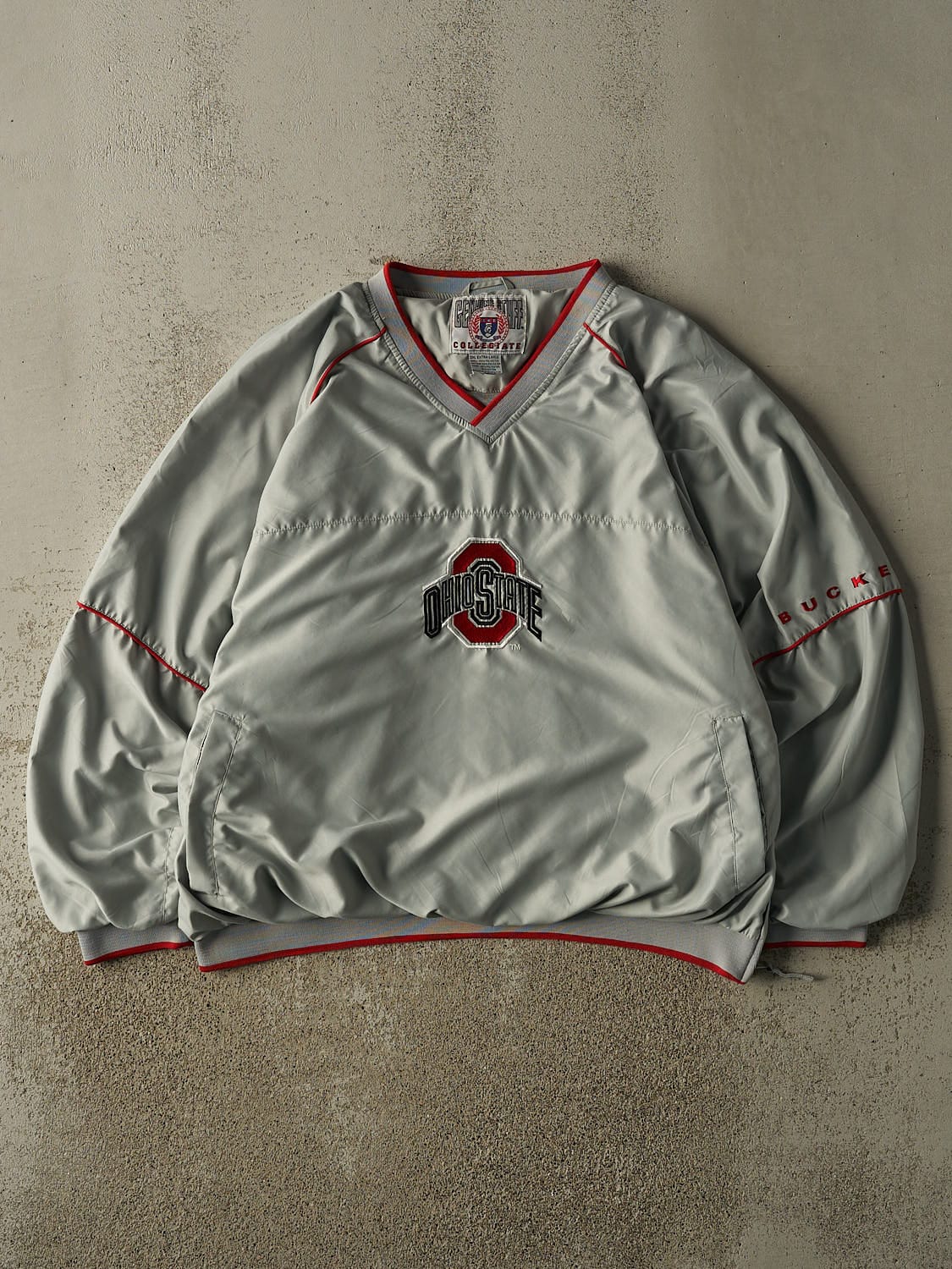 Vintage 90s Grey Ohio State University Coaches Jacket (XL/XXL)