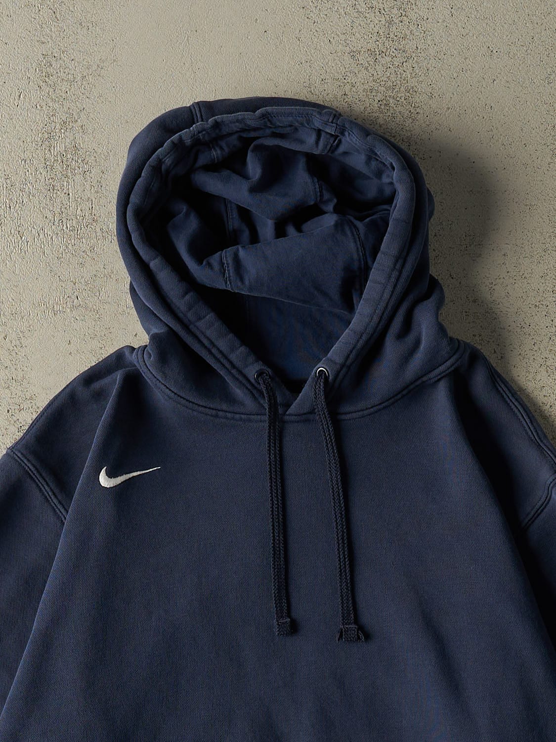 Vintage Y2K Navy Blue Nike Embroidered Hoodie (XL)