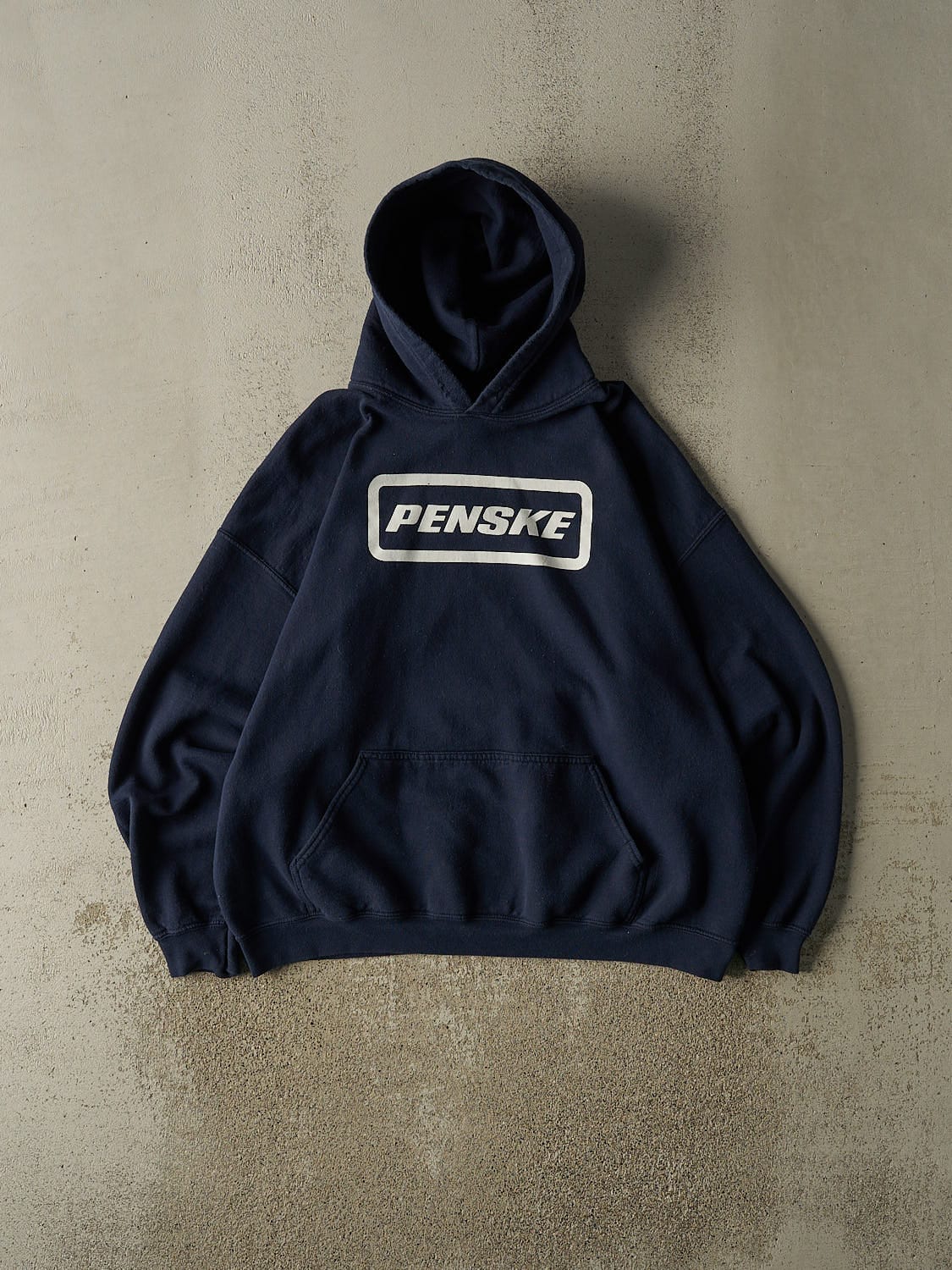 Vintage Y2K Navy Blue Penske Hoodie (L/XL)