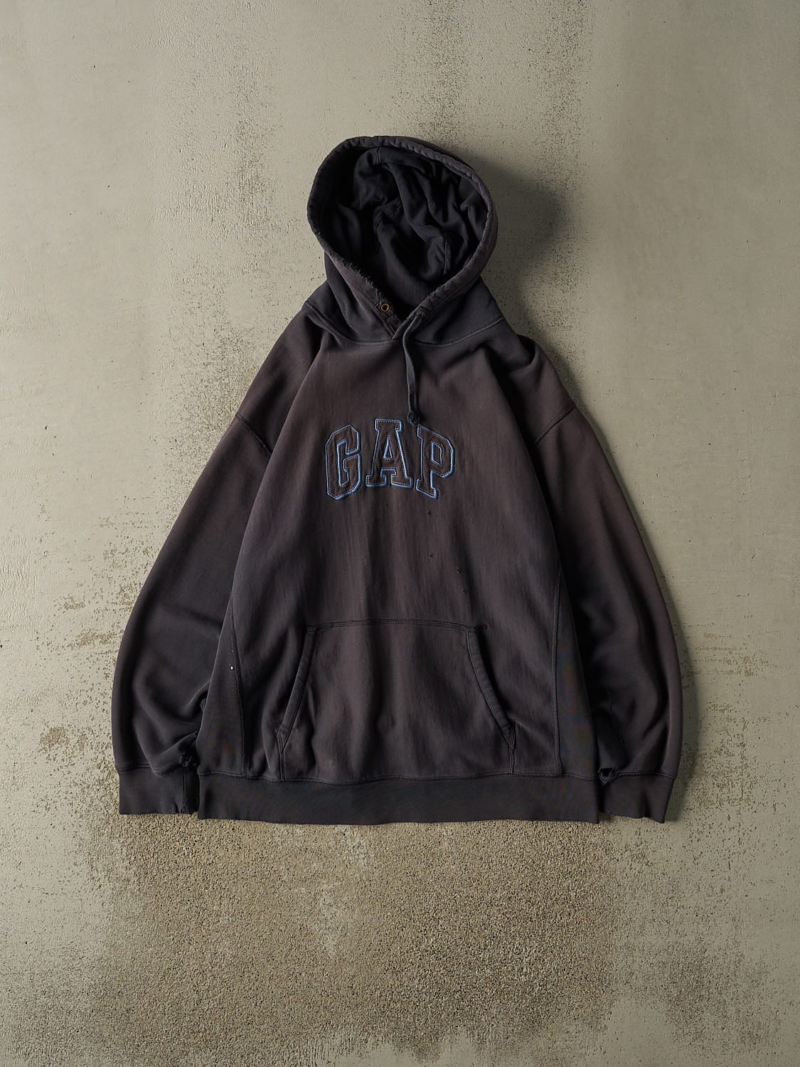 Vintage Y2K Navy Blue Gap Embroidered Hoodie (L/XL)