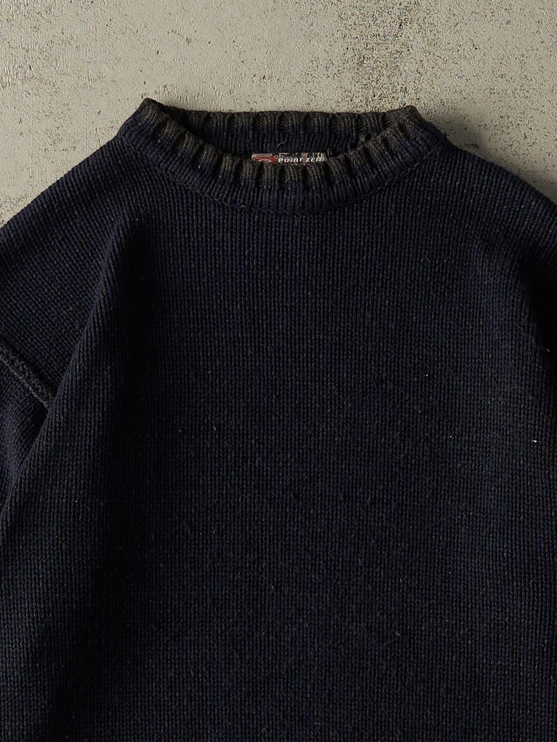Vintage Y2K Navy Blue Point Zero Knit (S/M)
