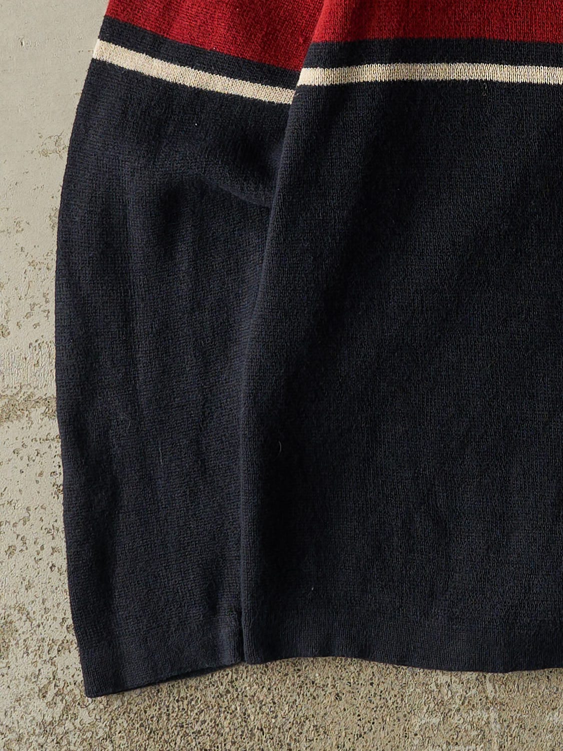Vintage Y2K Navy Blue American Eagle Striped Knit (M/L)