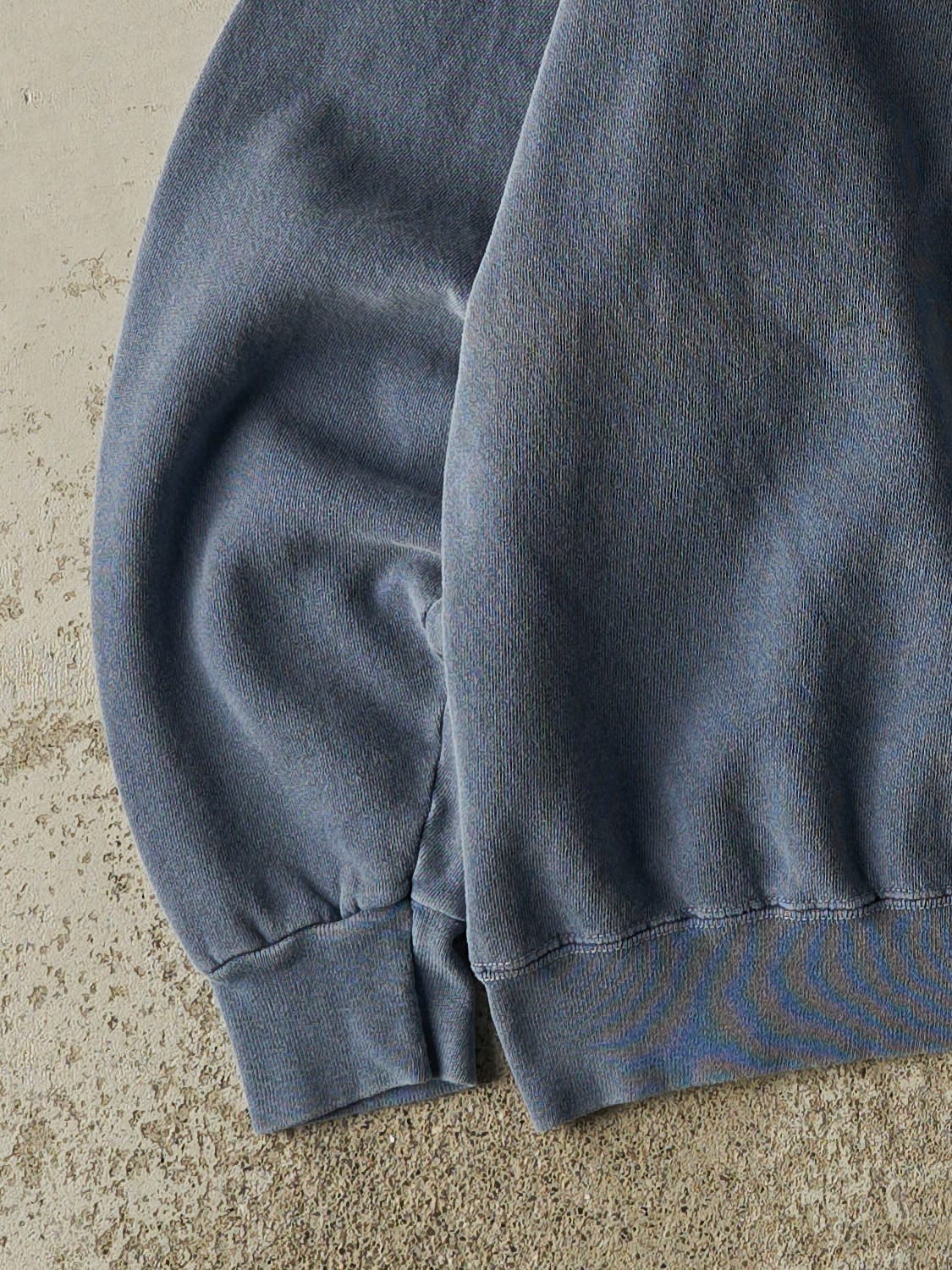 Vintage 80s Washed Blue University of Michigan Crewneck (L)