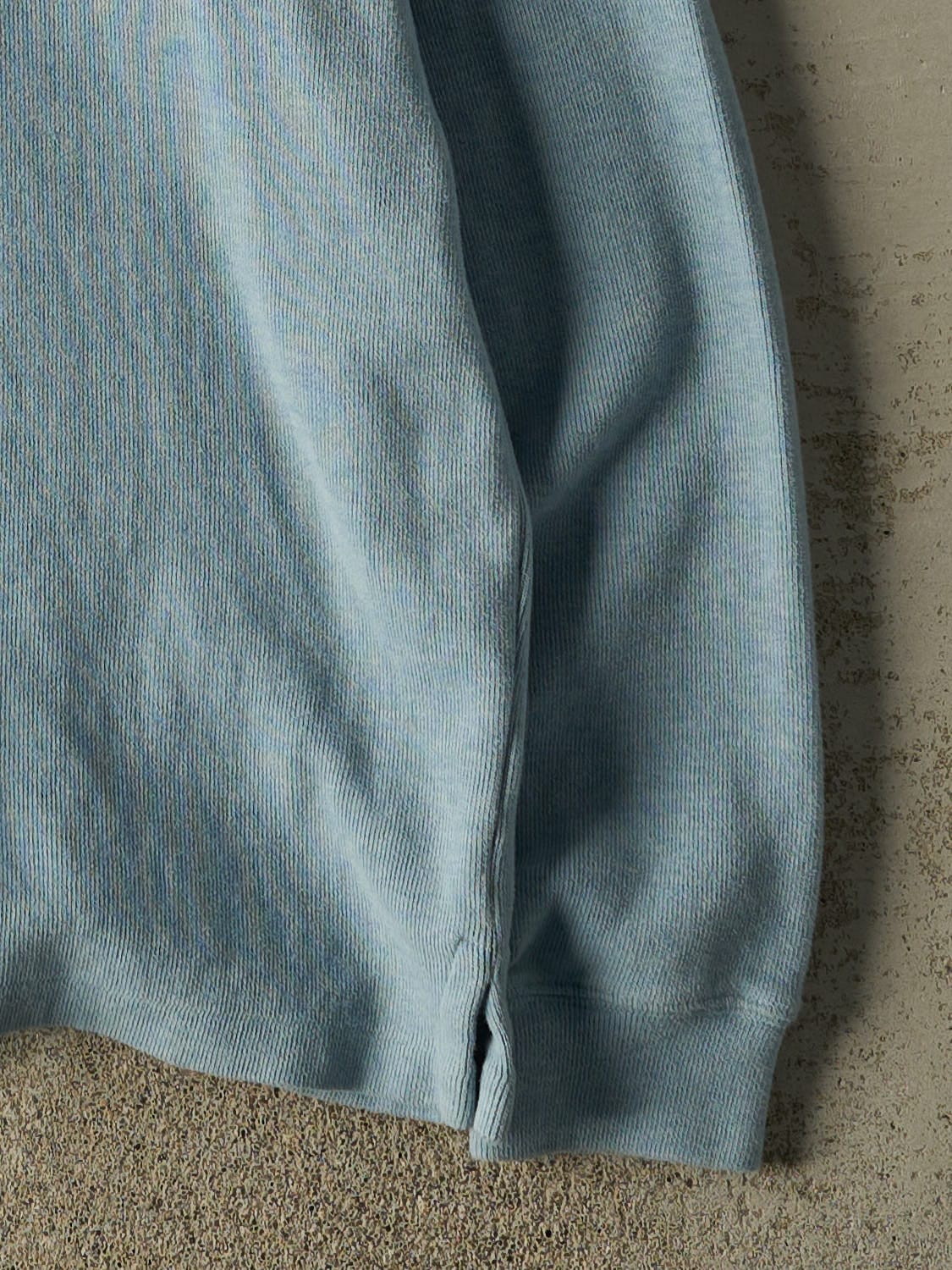 Vintage 90s Baby Blue Polo Quarter Zip Knit (L/XL)