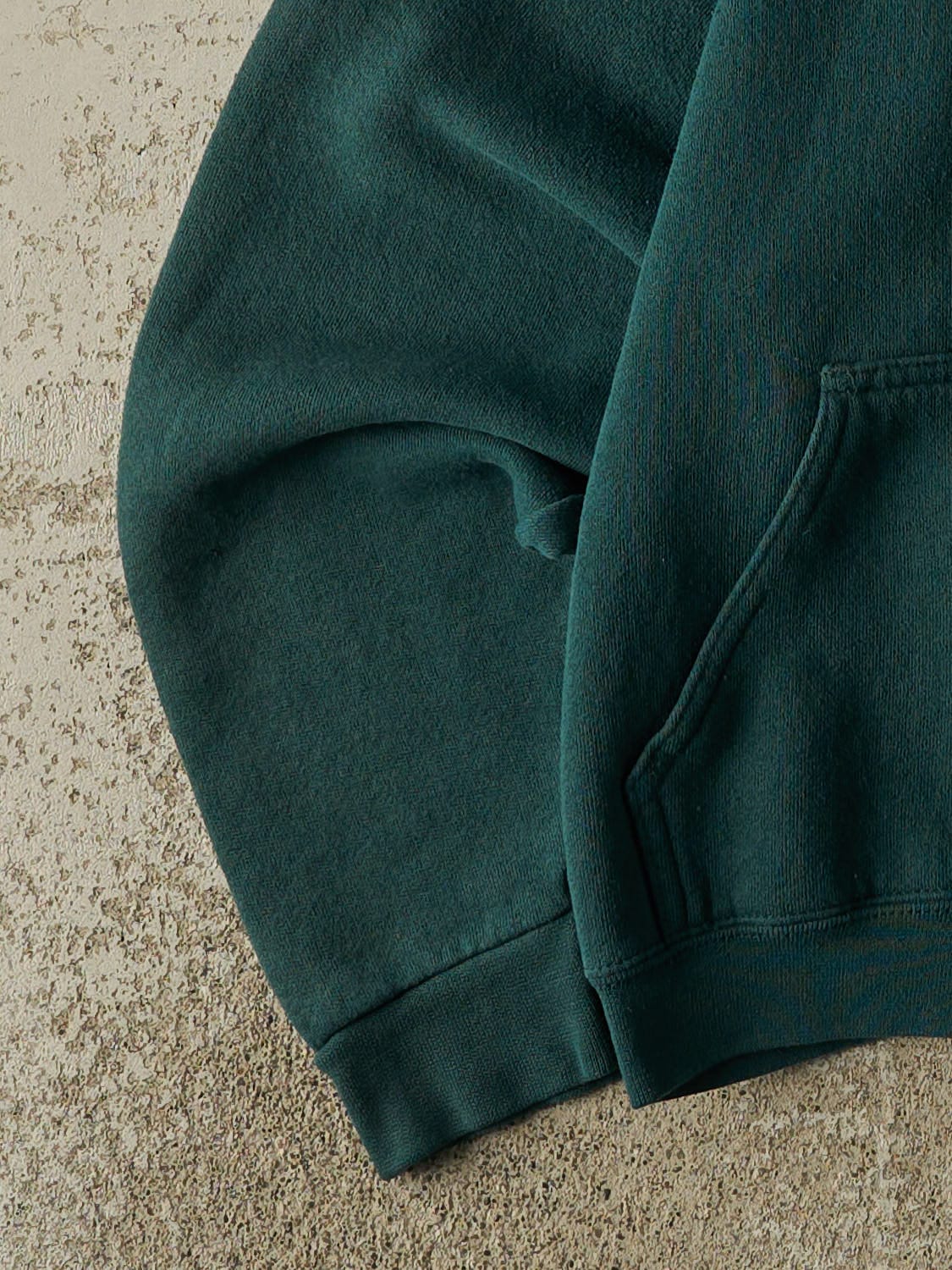 Vintage 90s Green Blank Zip Up Hoodie (L/XL)