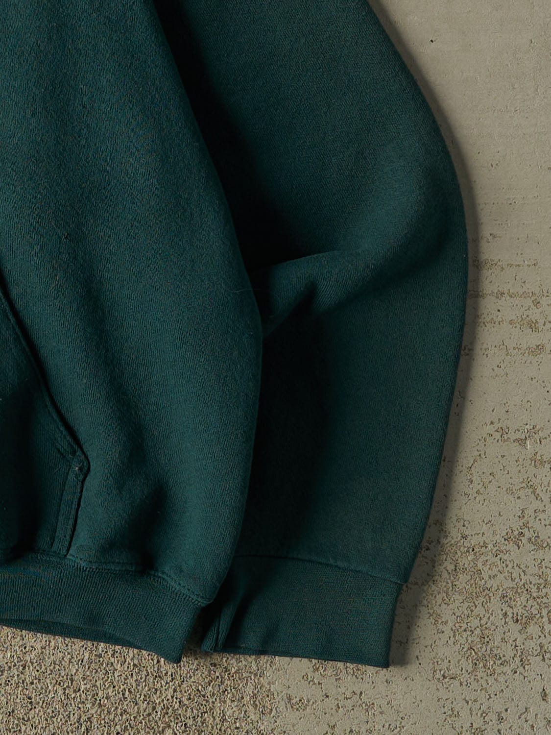 Vintage 90s Green Blank Zip Up Hoodie (L/XL)